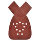 Red sandpaper with holes on a white background