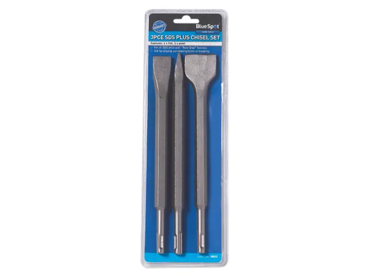 Set of chisels in a BlueSpot packaging on a white background