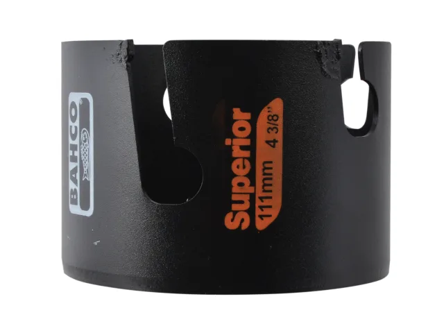 Black hole saw with Bahco and Superior branding on a white background