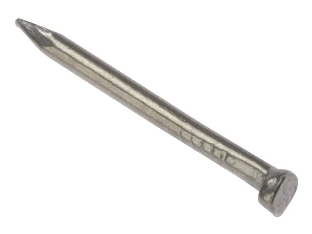 Metal nail on a white background