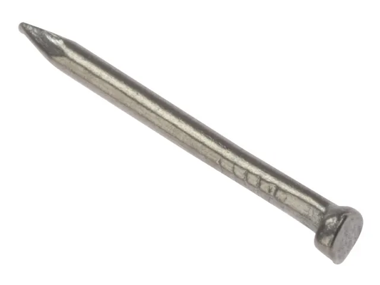 Metal nail on a white background