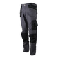 Black work pants with knee pads on a white background
