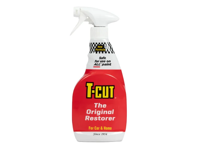 T-Cut car restorer spray bottle on a white background
