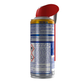 Spray can with red cap on a white background