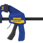 Blue Irwin Quick-Grip clamping tool on a white background