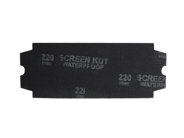 Black screen cutout with text on a white background