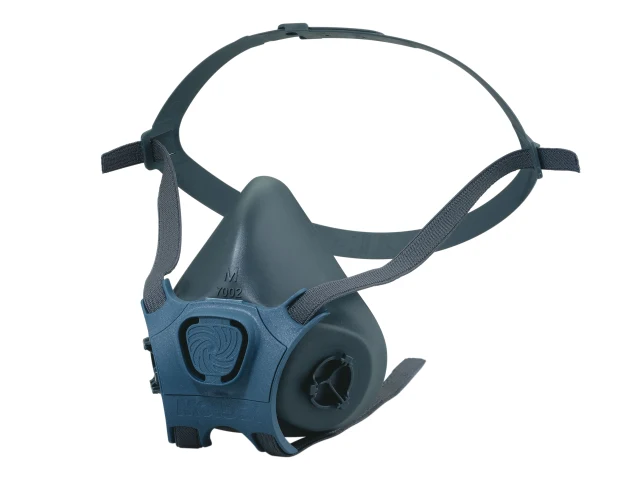 Half-mask respirator on a white background
