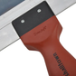 Red and black scraper with 'DuraSoft' handle on a white background