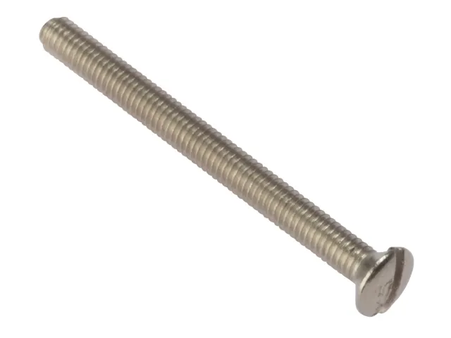Metal screw on a white background