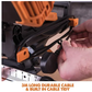 Hand connecting a cable to a power tool with a ruler showing 3 meters.