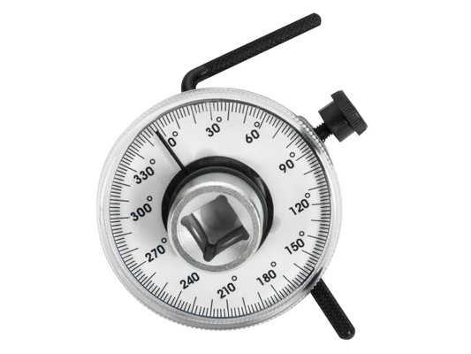 Mechanical device with a dial and handle on a white background