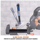 Slide rail cover with tools on a gray tiled background