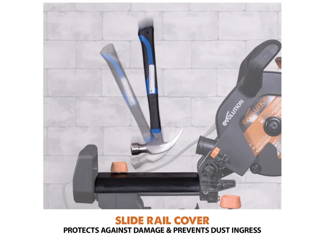 Slide rail cover with tools on a gray tiled background
