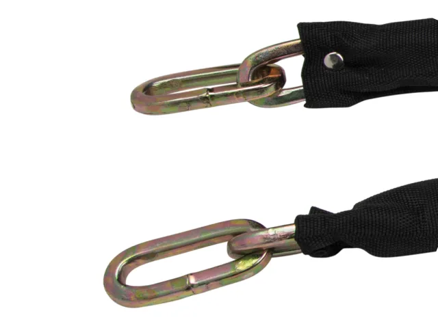 Two black straps with metal carabiners on a white background