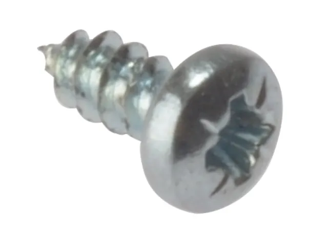 Metal screw on a white background