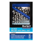 BlueSpot 25-piece metric HSS drill bit set packaging on a white background