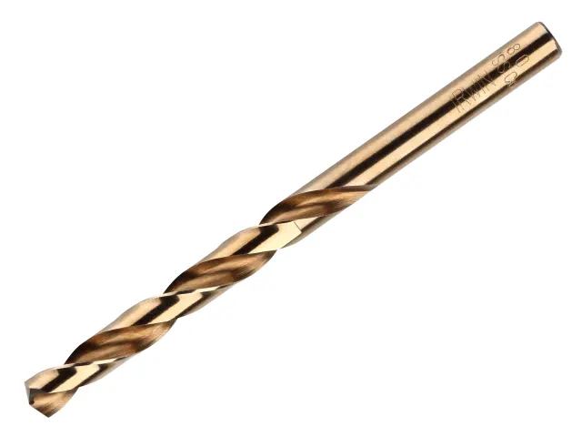 Gold drill bit on a white background