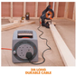 Power extension socket with 2m long durable cable in a workshop setting