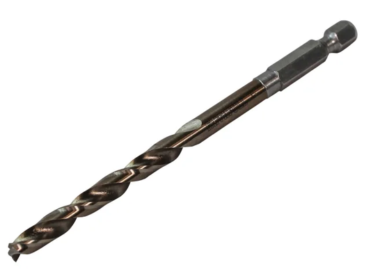 Drill bit on a white background
