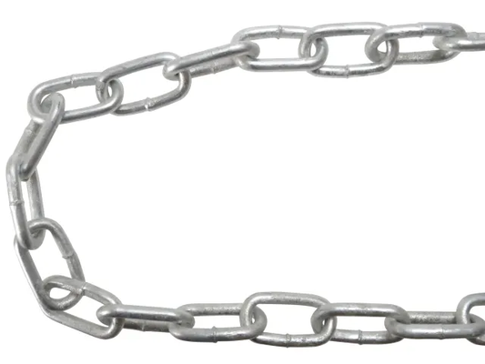 Metal chain on a white background