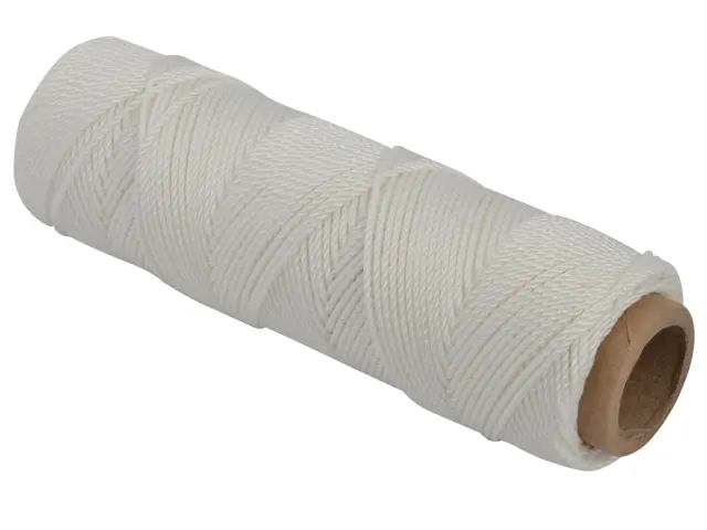 Spool of white thread on a white background