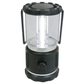 Black and clear camping lantern on a white background