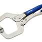 C-clip lock plier with blue handle on a white background