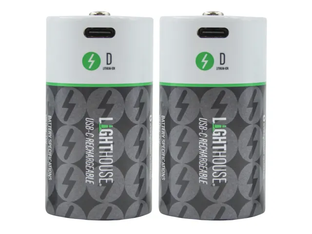 D USB-C Rechargeable Battery Li-ion Pack of 2 - [product-vendor]