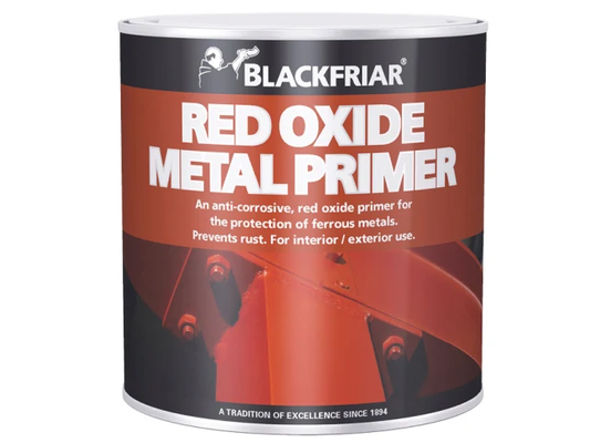Blackfriar Red Oxide Metal Primer can on a white background