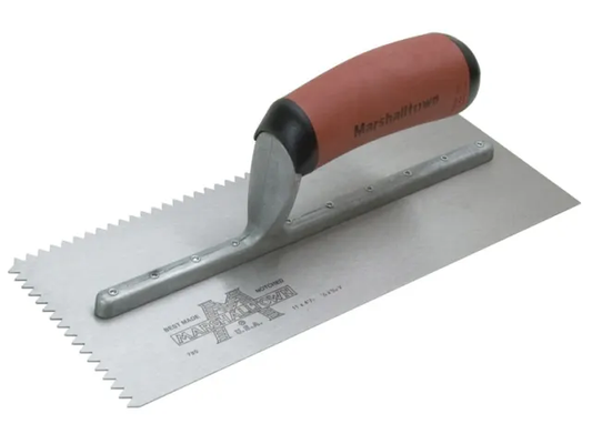 M701SD V 3/16in Notched Trowel DuraSoft® Handle 11 x 4.1/2in