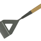 Gardening tool with a wooden handle on a white background