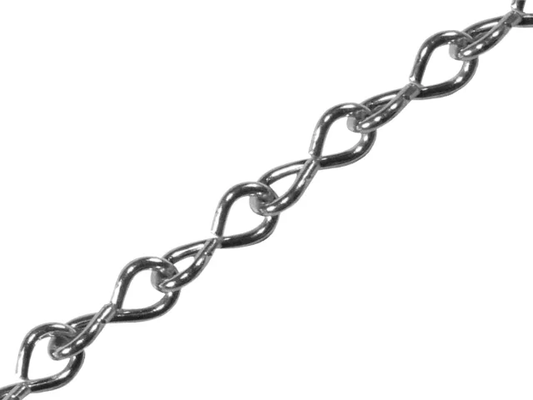 Metallic chain on a white background