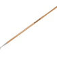 Gardening tool with wooden handle and metal head on a white background