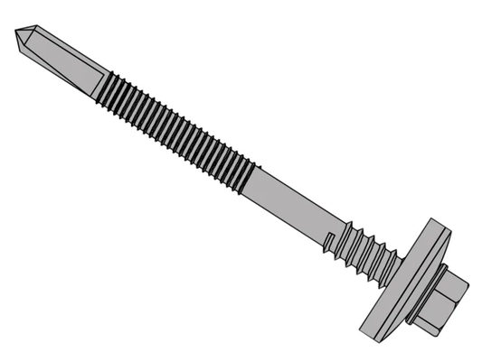 Illustration of a screw on a white background