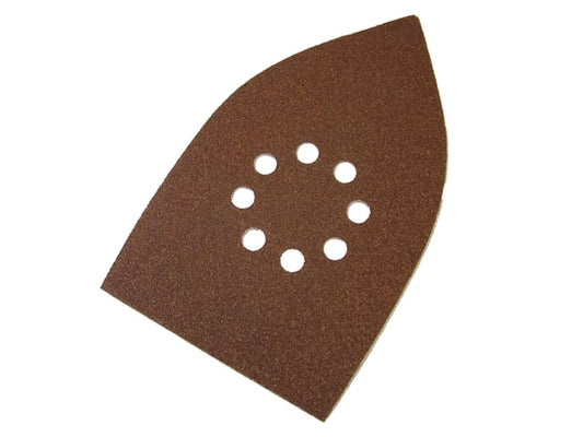 Brown sanding disc with a central hole on a white background