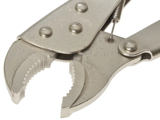 Metal pliers on a white background