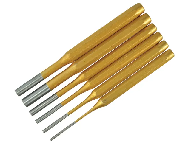 Gold Pin Punch Set  6 Piece