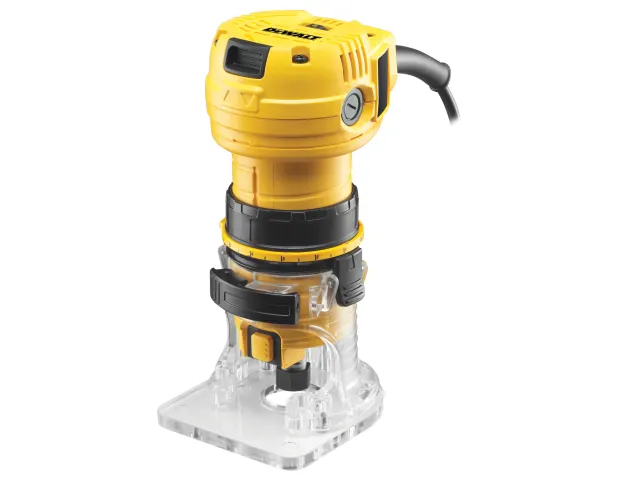 Yellow and black power tool on a white background