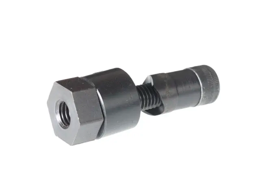 Metal fitting on a white background