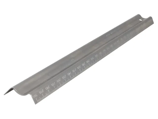 Metal roofing panel on a white background