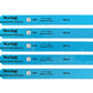 Five Blue Spot brand metal cutting blades on a white background