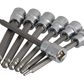 Set of drill bits on a white background