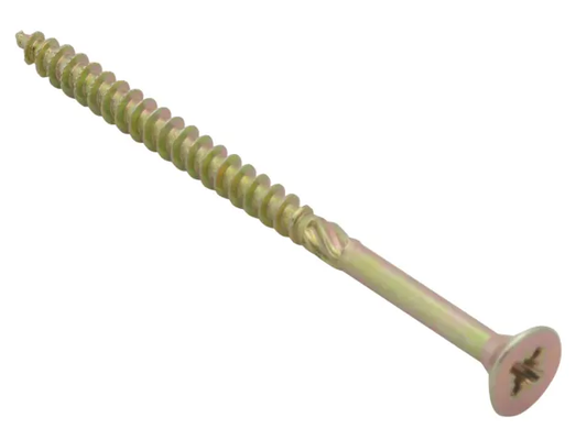 Metal screw with a hex head on a white background