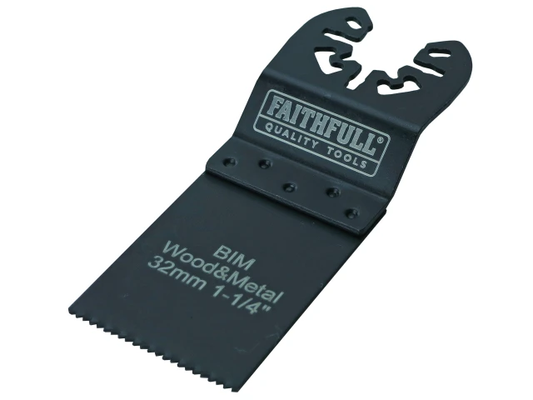Faithfull oscillating tool blade on a white background