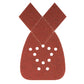 Red sandpaper with a cross pattern on a white background