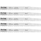 Set of five BlueSpot brand saw blades for wood on a white background