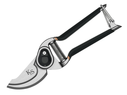 Gardening tool with 'K&S' branding on a white background