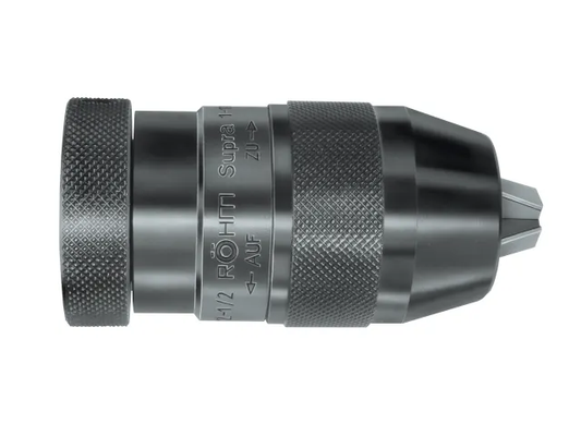 Metal drill bit on a white background