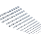 Set of drill bits on a white background