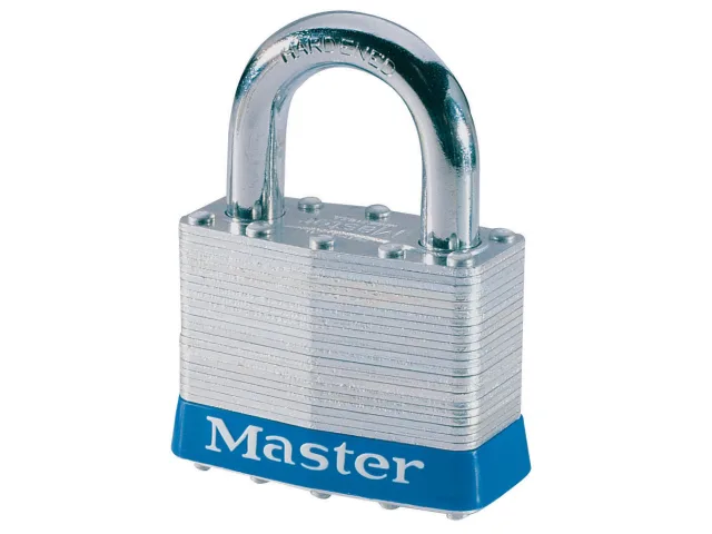 Master lock padlock on a white background